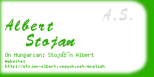 albert stojan business card